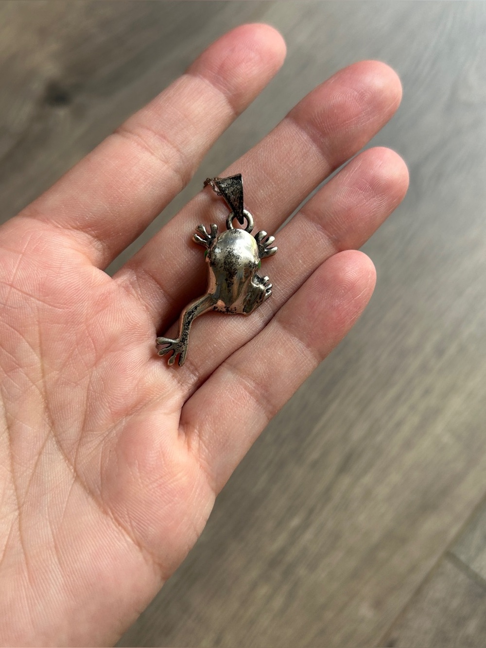 Sterling Silver Frog Pendant Necklace - Silver Frog Charm